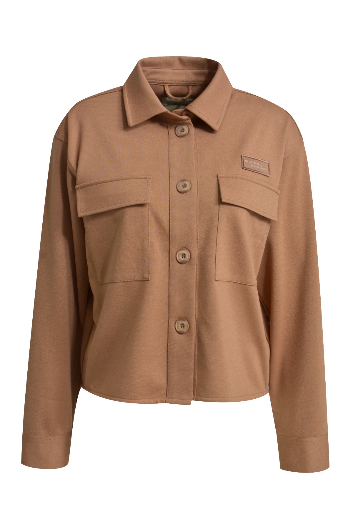 Smith & Soul, Jacke, kurz, caramel, Kragen, Knopfleiste, aufgesetzte Taschen