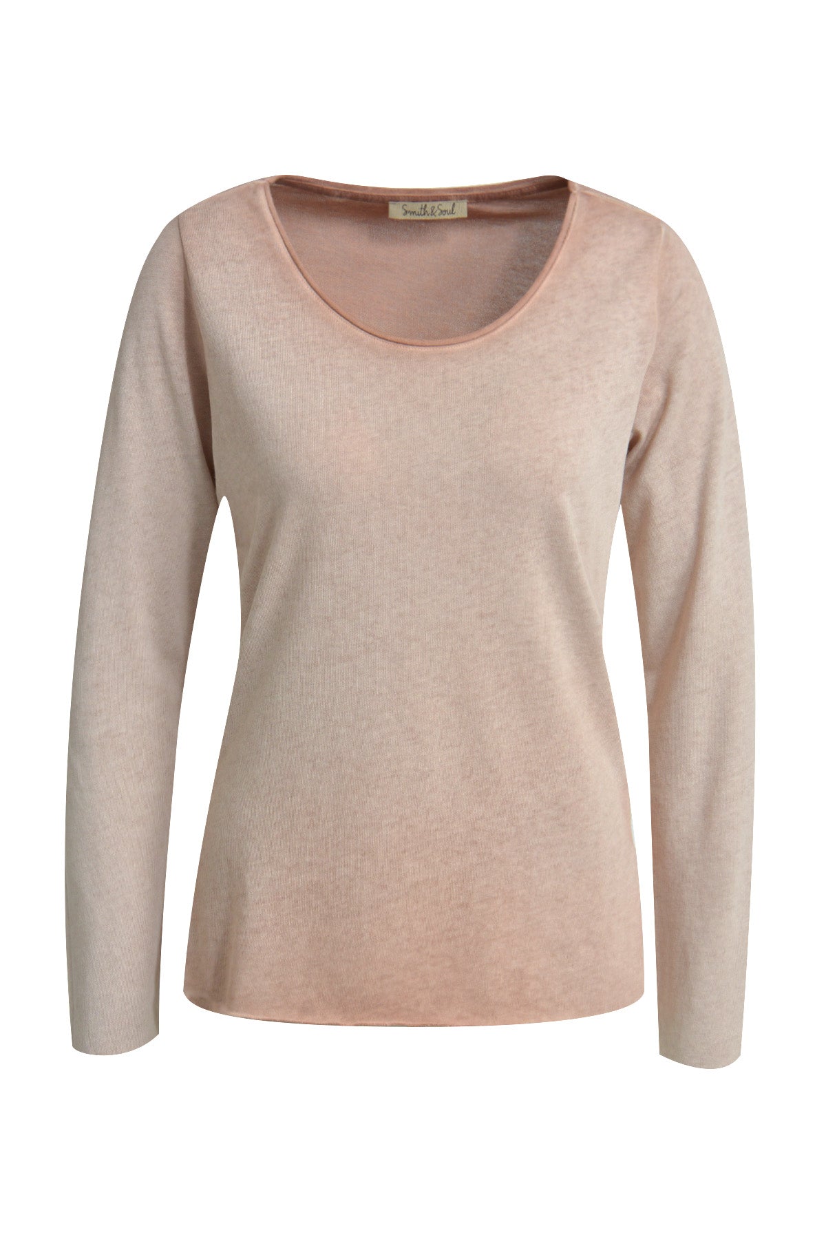 Smith & Soul, Longsleeve, Shirt, Basicshirt, caramel, Rundhalsausschnitt, langärmlig, unifarben 