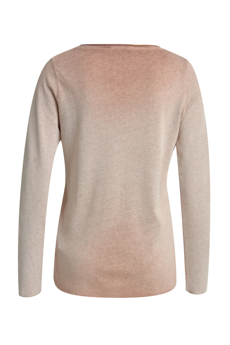 Smith & Soul, Langarmshirt, einfarbig, beige, braun