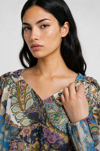 Smith & Soul Bluse saphire print