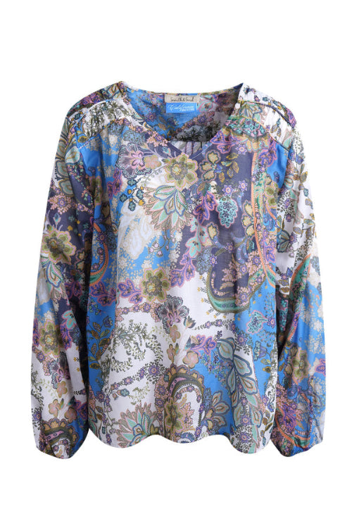 Smith & Soul Bluse saphire print