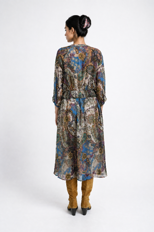 Smith & Soul Kleid saphire print
