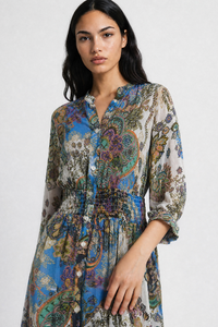 Smith & Soul Kleid saphire print