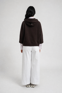 Smith & Soul Oversize Sweatjacke dark choc