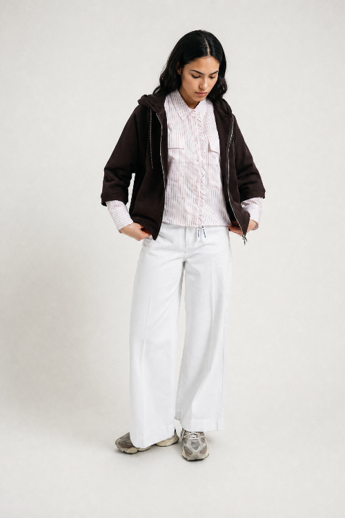 Smith & Soul Oversize Sweatjacke dark choc