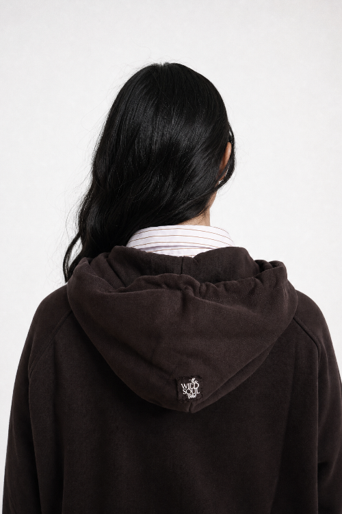 Smith & Soul Oversize Sweatjacke dark choc