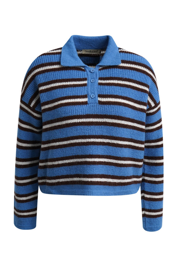 Smith & Soul Striped Pullover saphire print