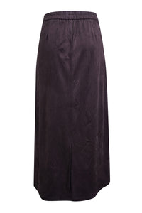 Smith & Soul Rock Kunstwildleder dark choc, dunkelbraun, wadenlang, elastischer Bund