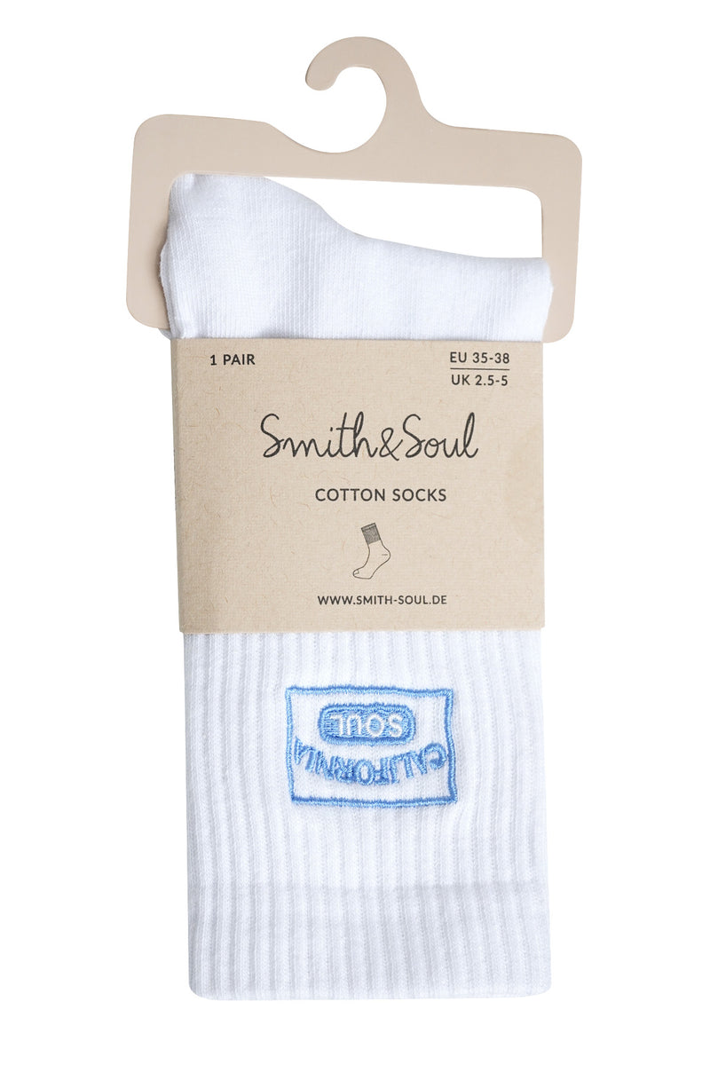 Smith & Soul Socken weiß/saphire, hellblau, California Soul