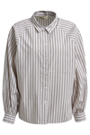 Smith & Soul Bluse, gestreift, bordeaux print, Kragen, Hemdbluse, Manschetten