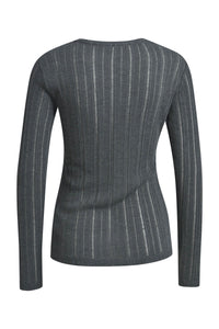 Smith & Soul Fancy Rib Longsleeve anthrazit melange