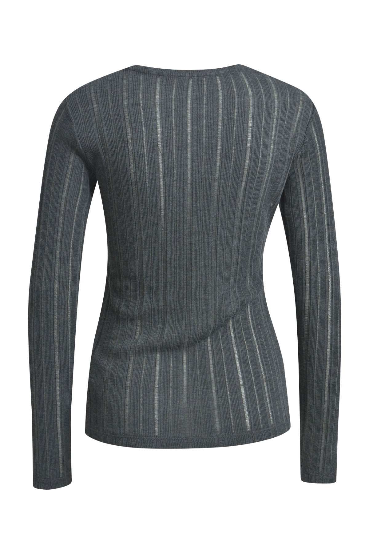 Smith & Soul Fancy Rib Longsleeve anthrazit melange