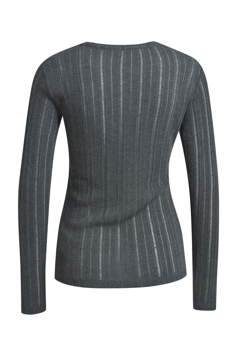 Smith & Soul Fancy Rib Longsleeve anthrazit melange