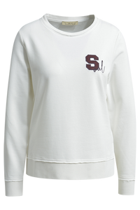 Smith & Soul Sweatshirt Backpatch, Soul, cream white, Rundhalsausschnitt