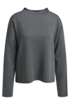 Smith & Soul Sweatshirt, Pullover, anthrazit melange, dunkelgrau, relaxed fit, Stehkragen, unifarben