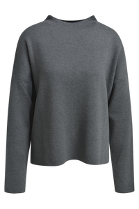 Smith & Soul Sweatshirt, Pullover, anthrazit melange, dunkelgrau, relaxed fit, Stehkragen, unifarben