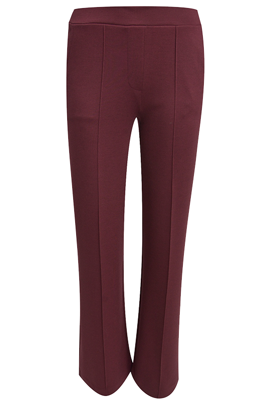 Smith & Soul Hose, Jerseypants, bordeaux, dunkelrot, Ziernaht, elastischer Bund