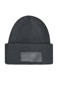 Smith & Soul Mütze, Strickmütze, grey melange, grau, anthrazit, Umschlag