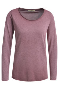 Smith & Soul, Longsleeve, Langarmshirt, Basicshirt, unifarben, bordeaux, Rundhalsausschnitt, 