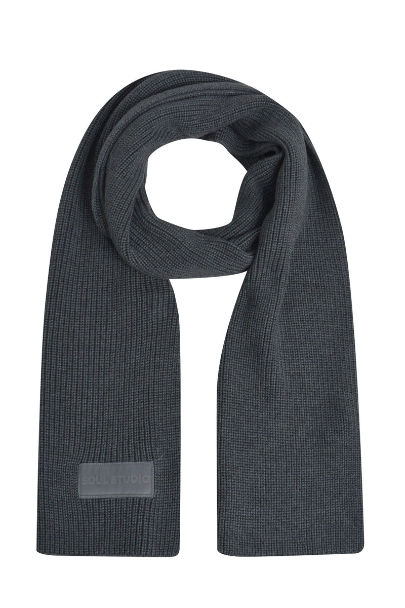 Smith & Soul Schal, Strickschal, grey melange, grau, anthrazit