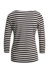 Smith & Soul Shirt gestreift dark choc