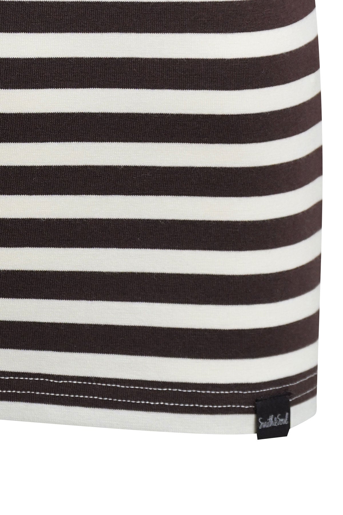 Smith & Soul Shirt gestreift dark choc