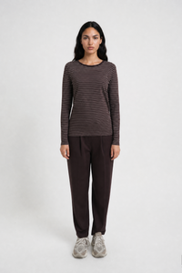 Smith & Soul Longsleeve gestreift dark choc