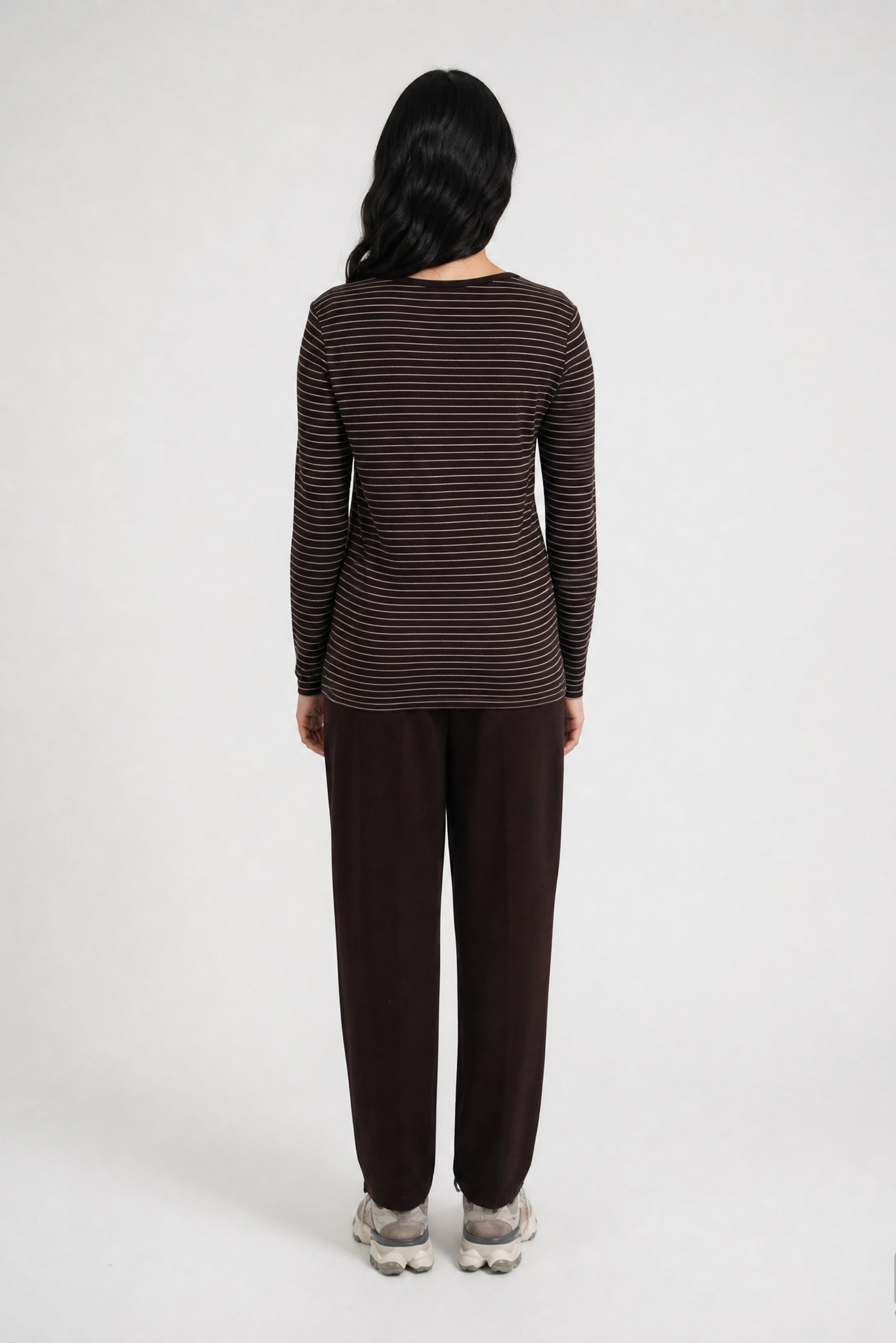 Smith & Soul Longsleeve gestreift dark choc