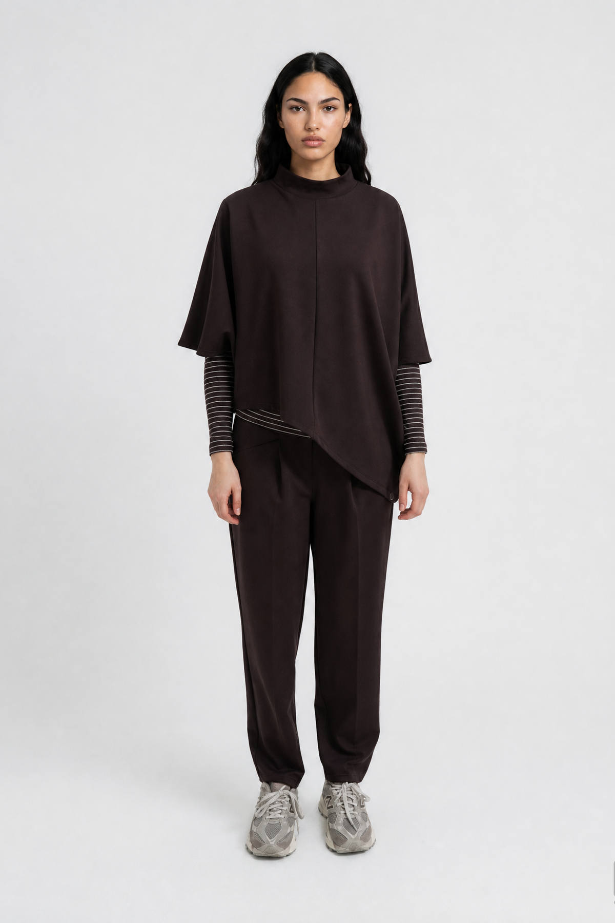 Smith & Soul Longsleeve gestreift dark choc