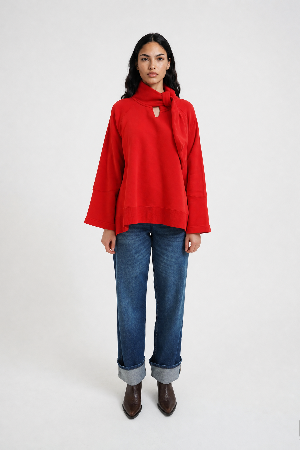 Smith & Soul Oversize Sweatshirt Cape love/rot