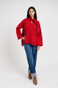 Smith & Soul Oversize Sweatshirt Cape love/rot