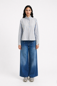 Smith & Soul Bluse gestreift light blue print
