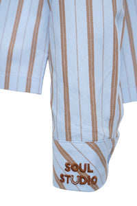 Smith & Soul Bluse gestreift light blue print