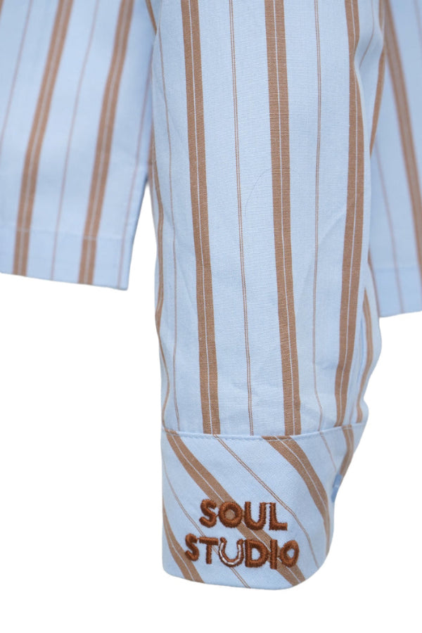 Smith & Soul Bluse gestreift light blue print