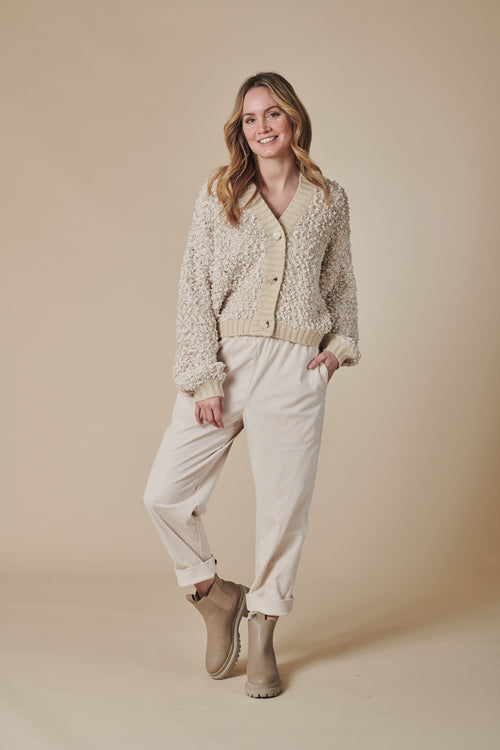 Zhrill Strickjacke Gloria Fray, fog, beige meliert