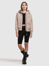 Khujo Jacke Anov, beige, Übergangsjacke, Blouson mit Kaupuze, kurz