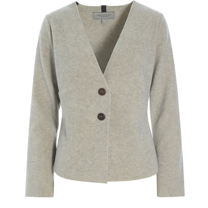 Henriette Steffensen Fleecejacke, Strickjacke, Cardigan, sand, 7167