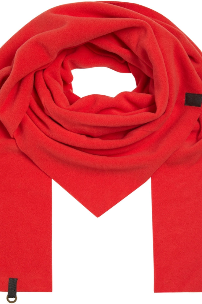 Henriette Steffensen, Schal, dreieckig, unifarben, tomato, rot-orange