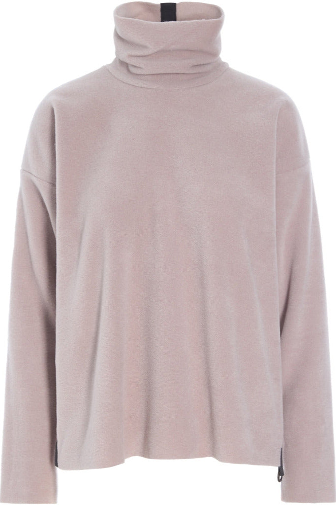 Henriette Steffensen Fleecepullover, Rollkragen, high neck, nude, rosé