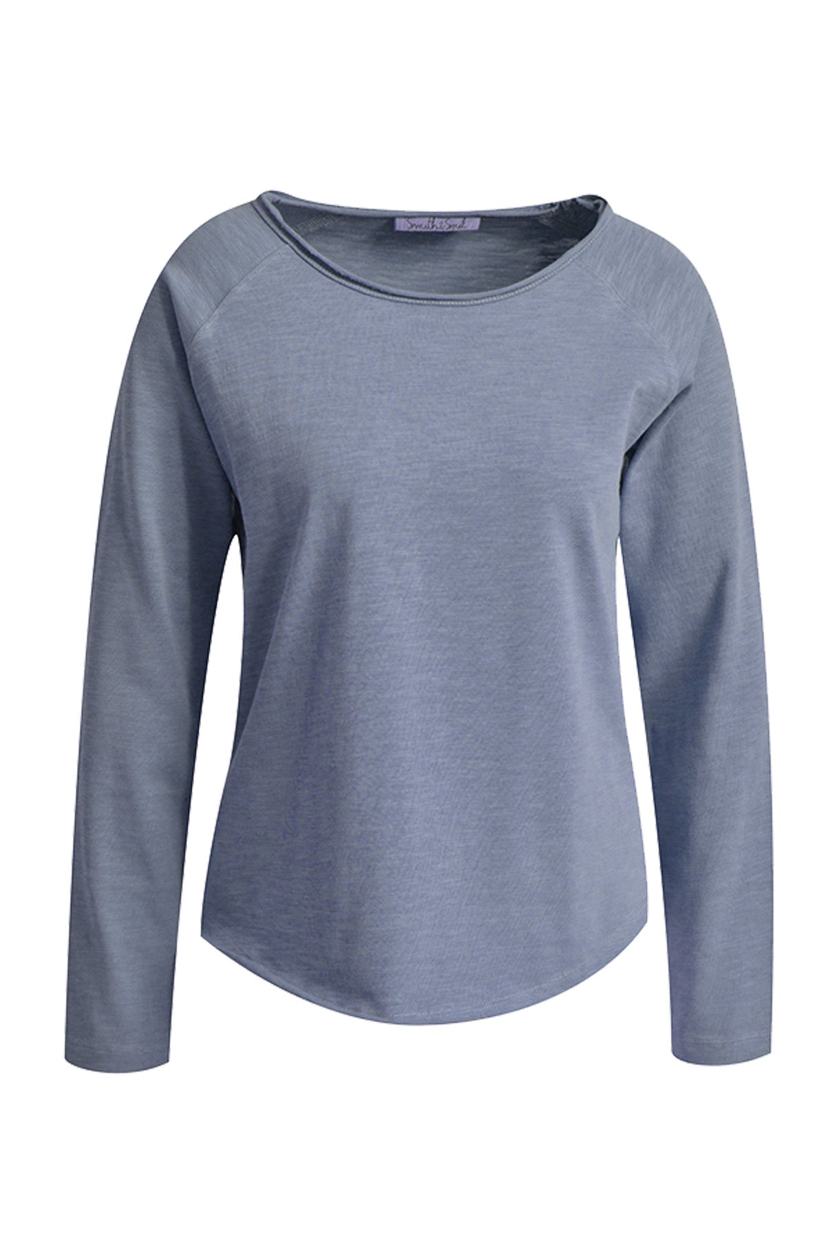 Smith & Soul, Longsleeve, Langarmshirt, Basicshirt, bleu, hellblau, Rundhalsausschnitt, Baumwolle