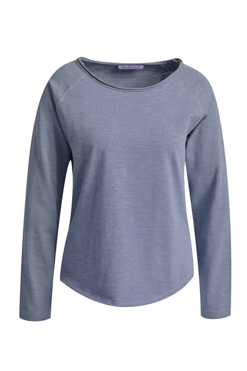Smith & Soul, Longsleeve, Langarmshirt, Basicshirt, bleu, hellblau, Rundhalsausschnitt, Baumwolle