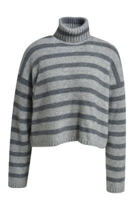 Smith & Soul Rollkragenpullover anthrazit mel. print