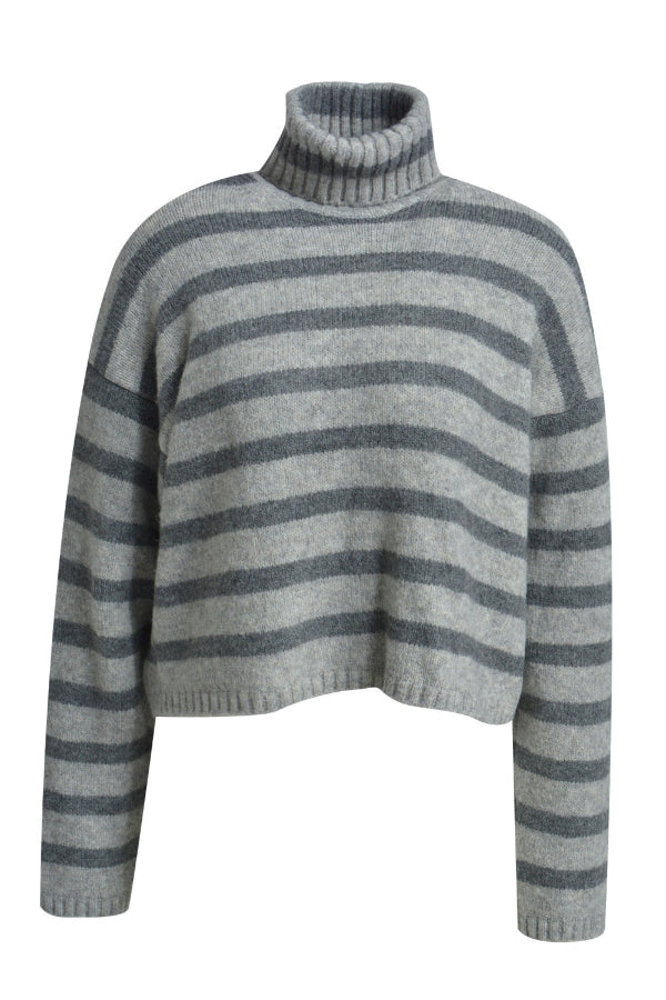 Smith & Soul Rollkragenpullover anthrazit mel. print