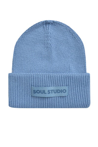 Smith & Soul Mütze, Strickmütze, bleu, hellblau, Umschlag, Soul Studio