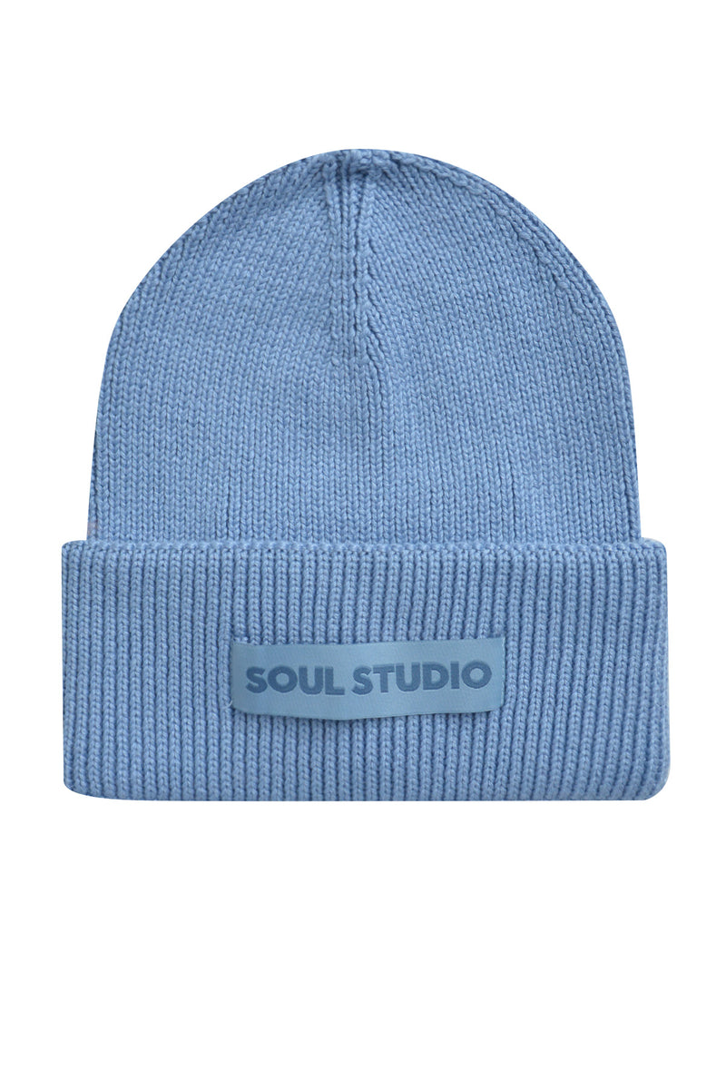 Smith & Soul Mütze, Strickmütze, bleu, hellblau, Umschlag, Soul Studio