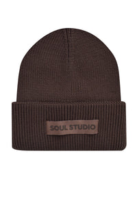 Smith & Soul Mütze, Strickmütze, choco, braun, Umschlag, Soul Studio