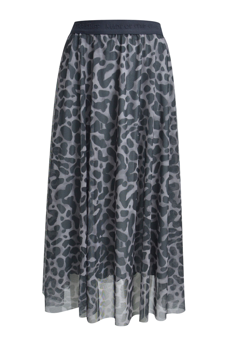 Smith & Soul Roch, Leo Mesh, grey melange print, elastischer Bund, Leomuster