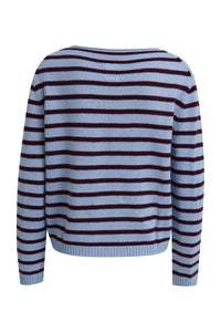 Smith & Soul Striped Pullover plum print