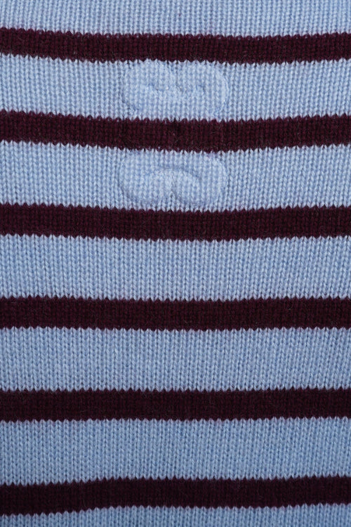 Smith & Soul Striped Pullover plum print