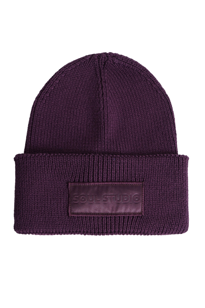 Smith & Soul Strickmütze plum, lila, Mütze, Umschlag, Beanie